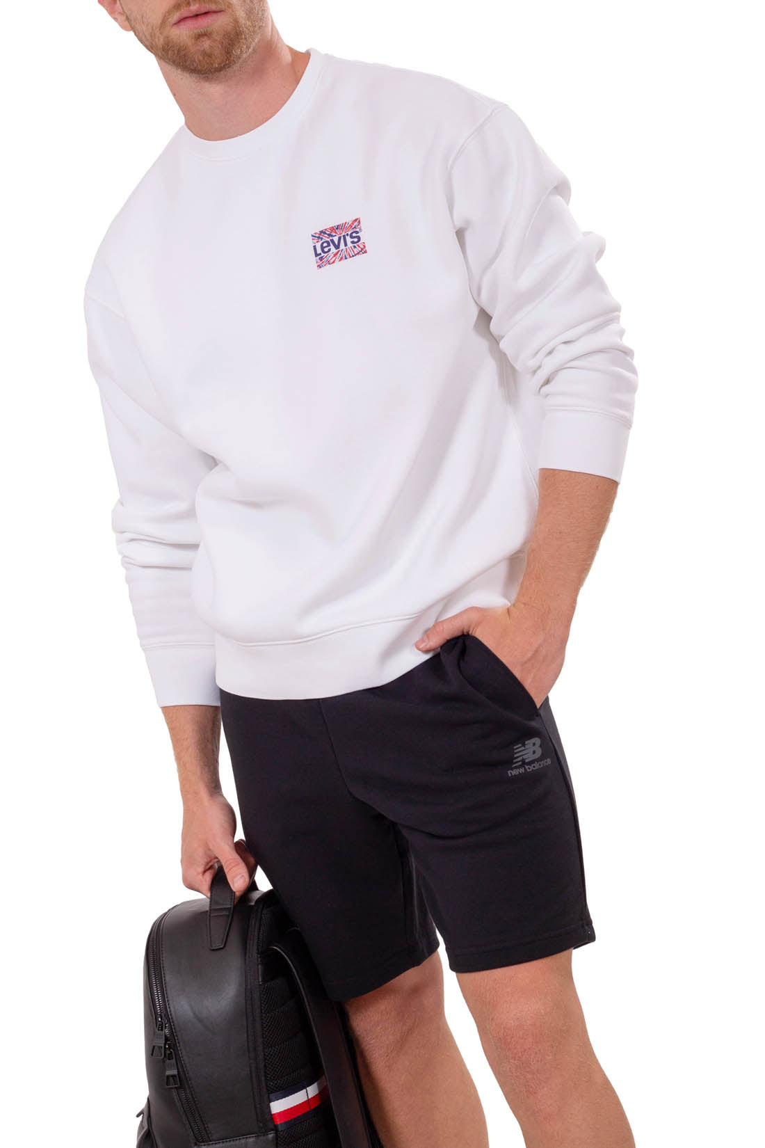 LEVI'S - Men's relaxed crewneck sweatshirt with logo  - Size-7