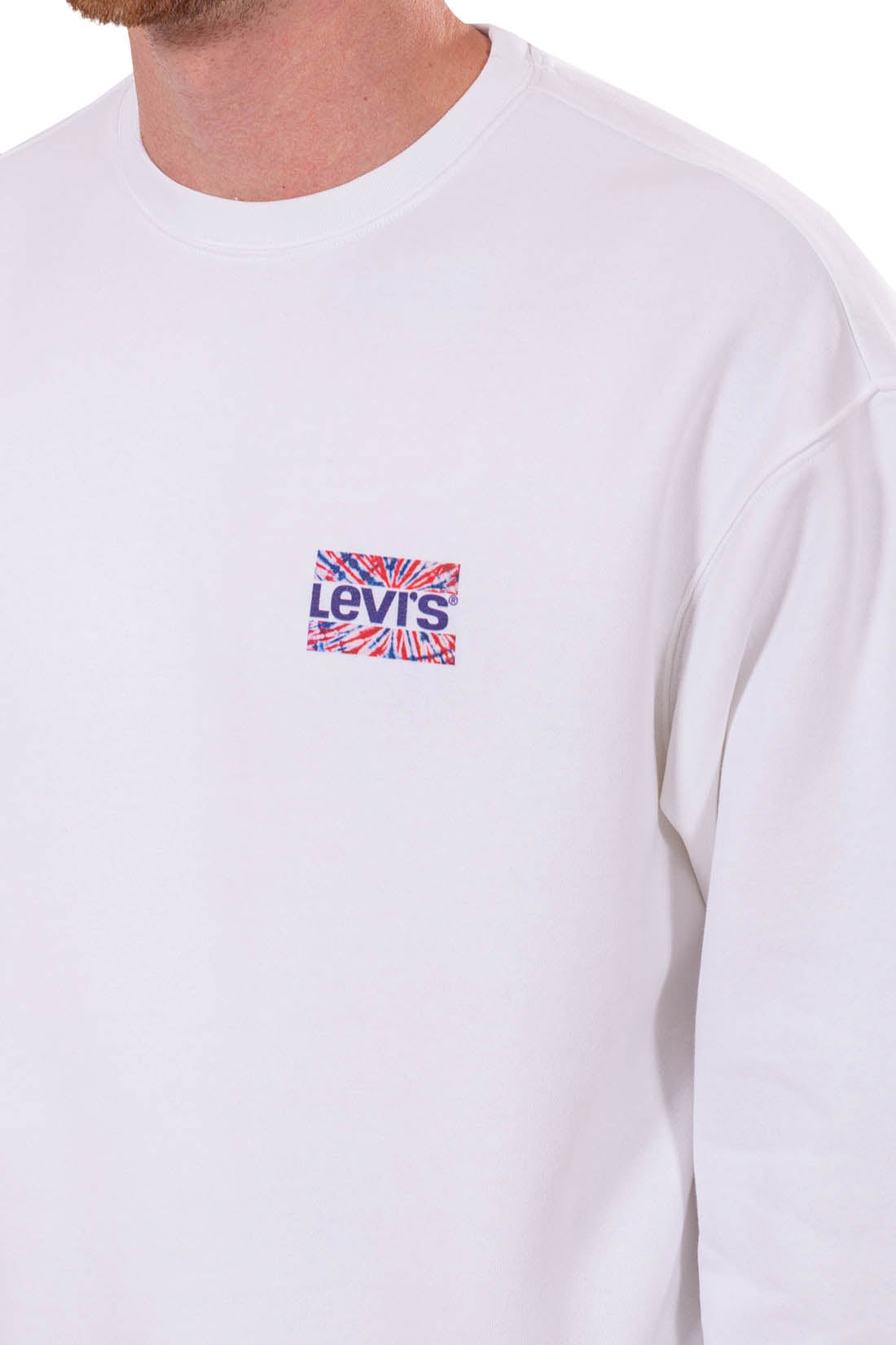 LEVI'S - Men's relaxed crewneck sweatshirt with logo  - Size-4