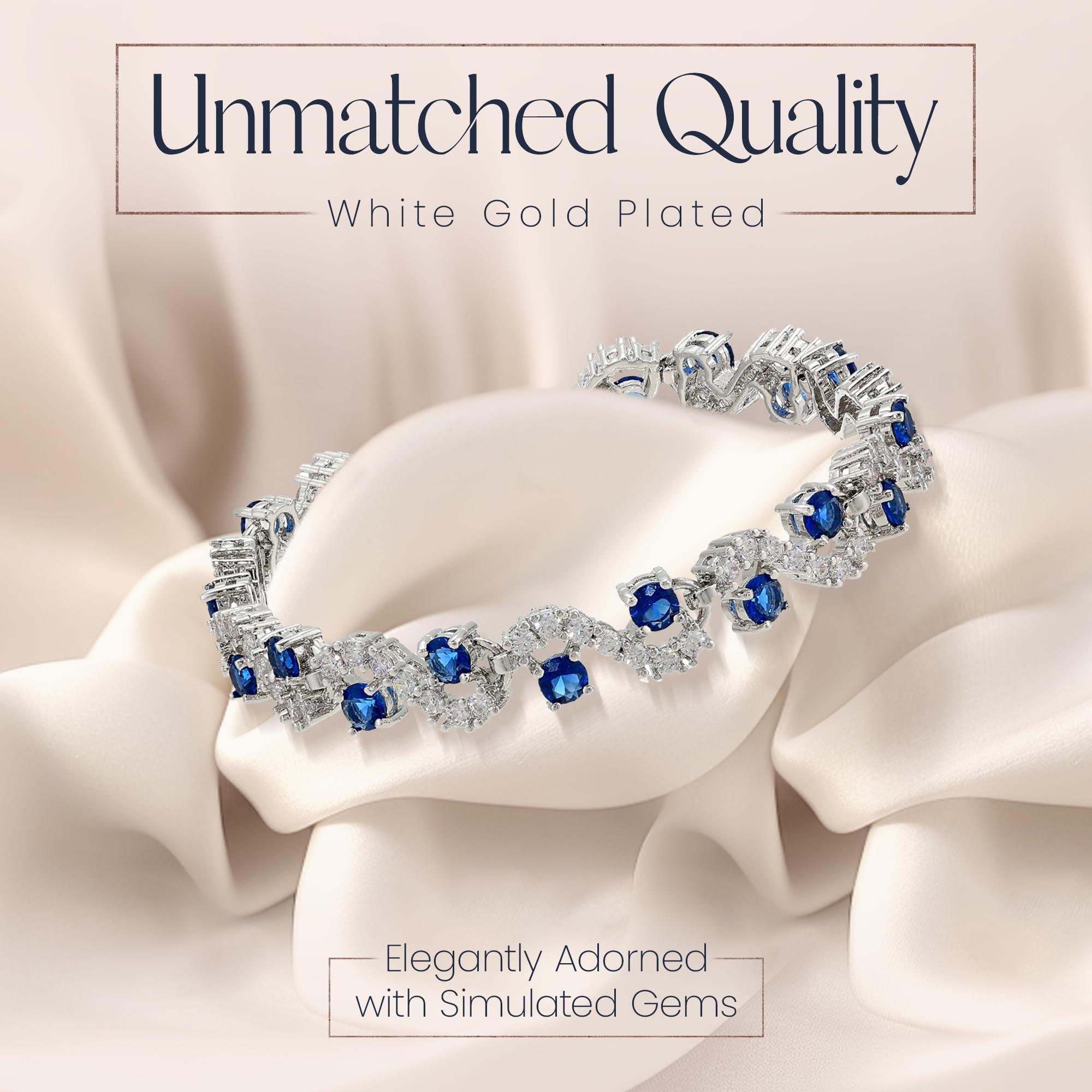 Crystalline Azuria 18ct Placcato Oro o Giallo Bracciale Tennis per Donne Bracciale Tennis Con Cubic Cristalli di Zirconi per Donne e Bambina in Scatola di Gioielli