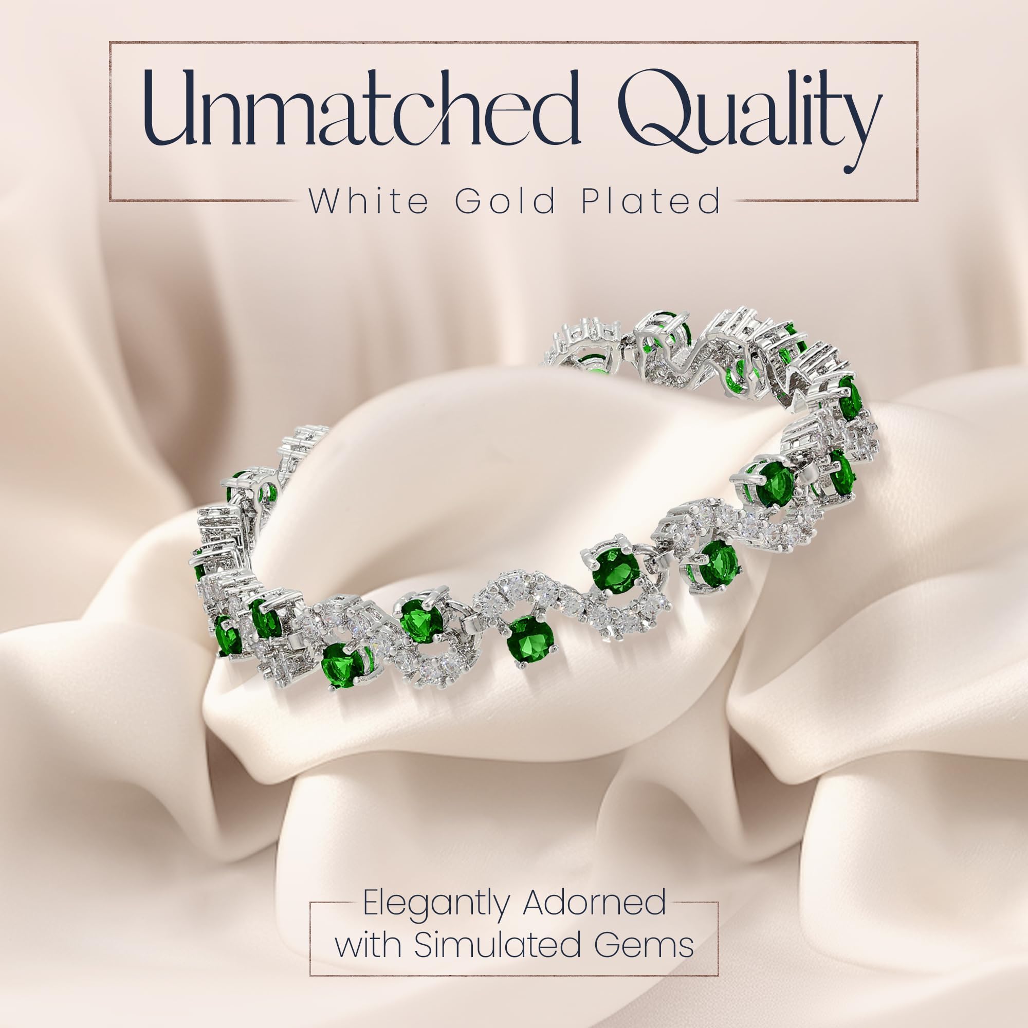 Crystalline Azuria 18ct Placcato Oro o Giallo Bracciale Tennis per Donne Bracciale Tennis Con Cubic Cristalli di Zirconi per Donne e Bambina in Scatola di Gioielli