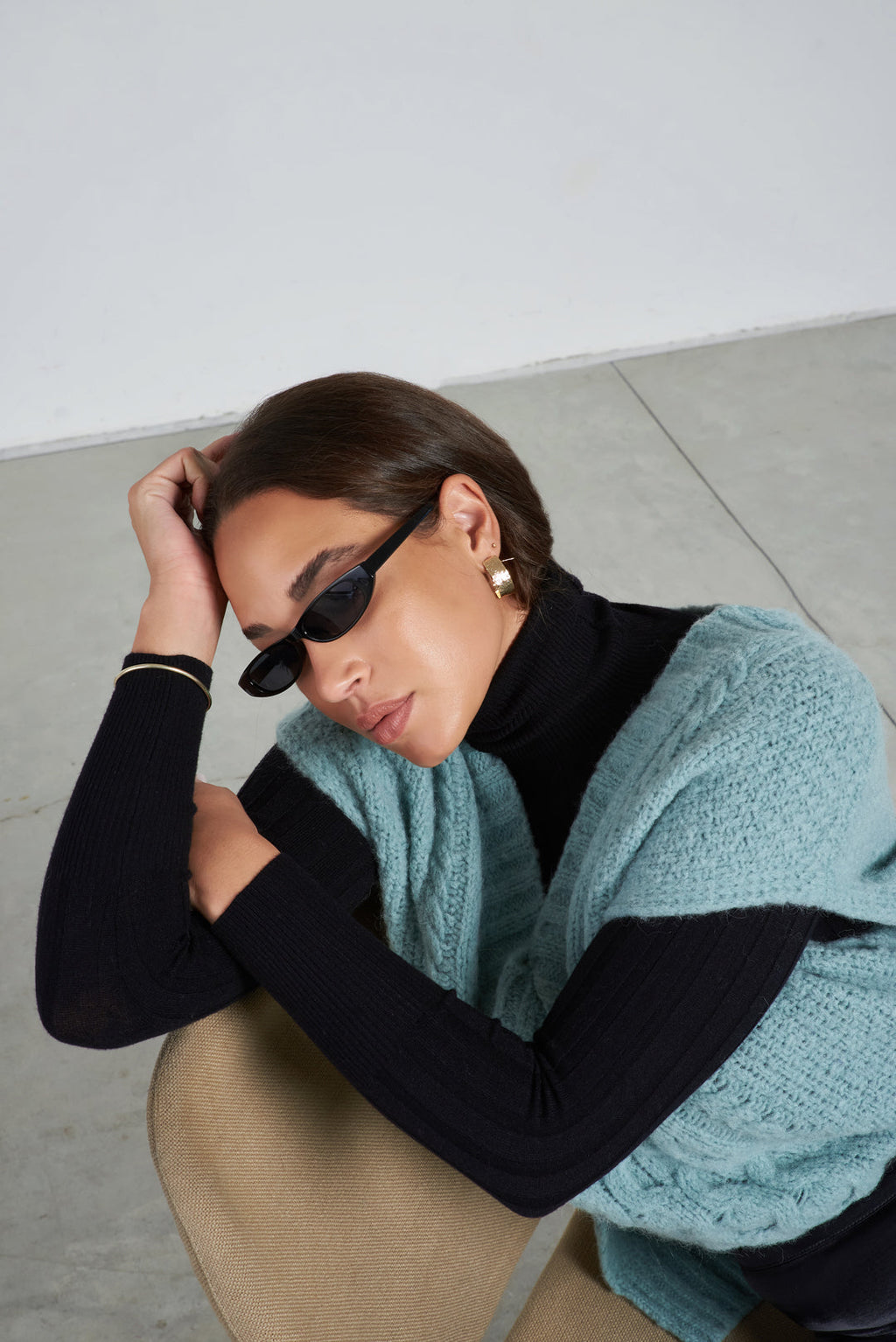 Gilet Oversize in Misto Alpaca e Lana Merino - Edith
