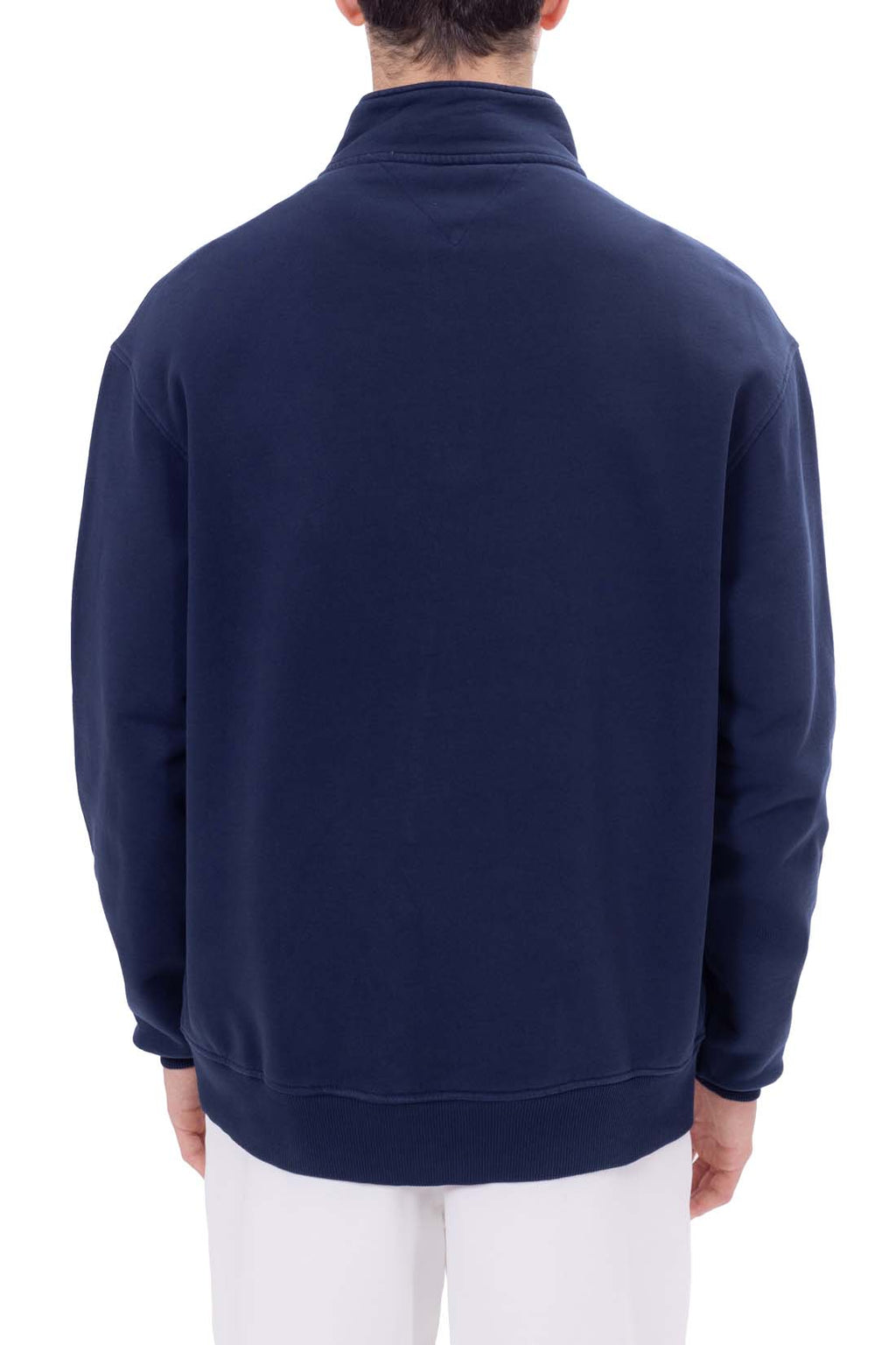 TOMMY JEANS - Men's summer sweatshirt with half zip and logo  - Size L-10