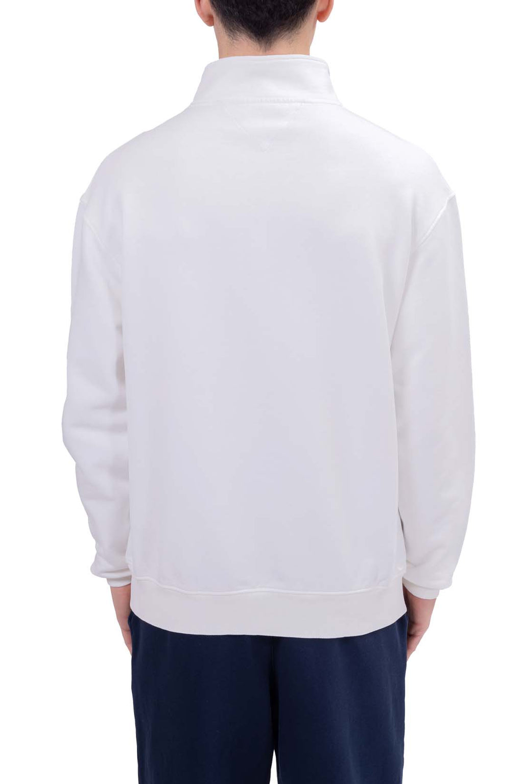 TOMMY JEANS - Men's summer sweatshirt with half zip and logo  - Size L-18