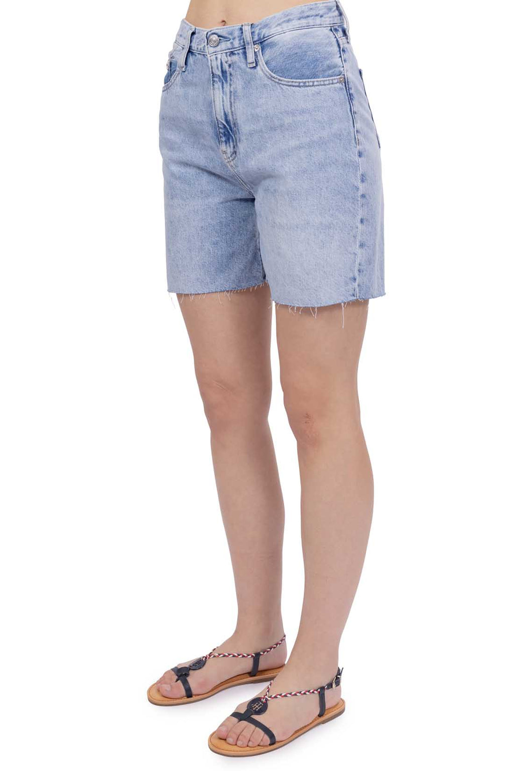 CALVIN KLEIN JEANS - Women's relaxed denim Bermuda shorts-13