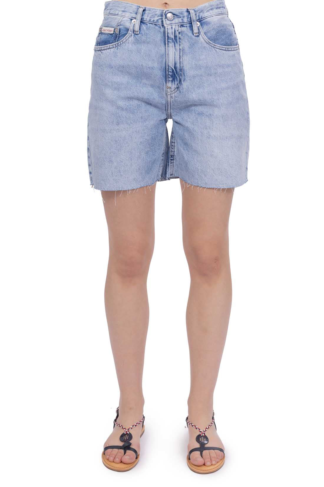 CALVIN KLEIN JEANS - Women's relaxed denim Bermuda shorts-3