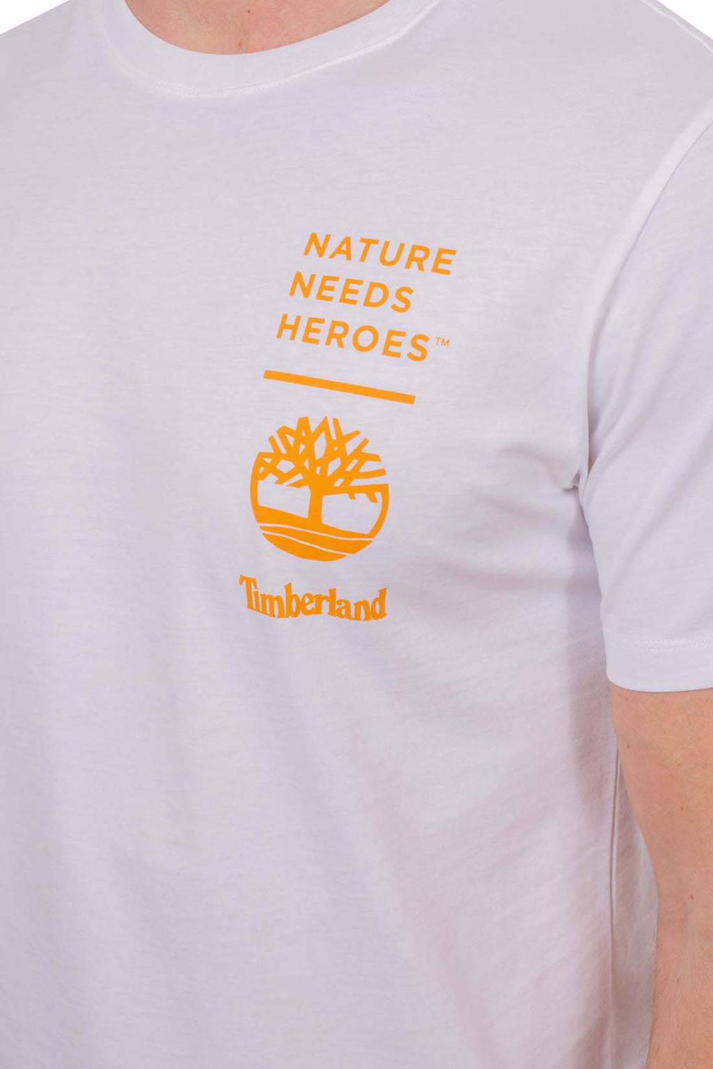 TIMBERLAND - Men's regular T-shirt with back logo print-8