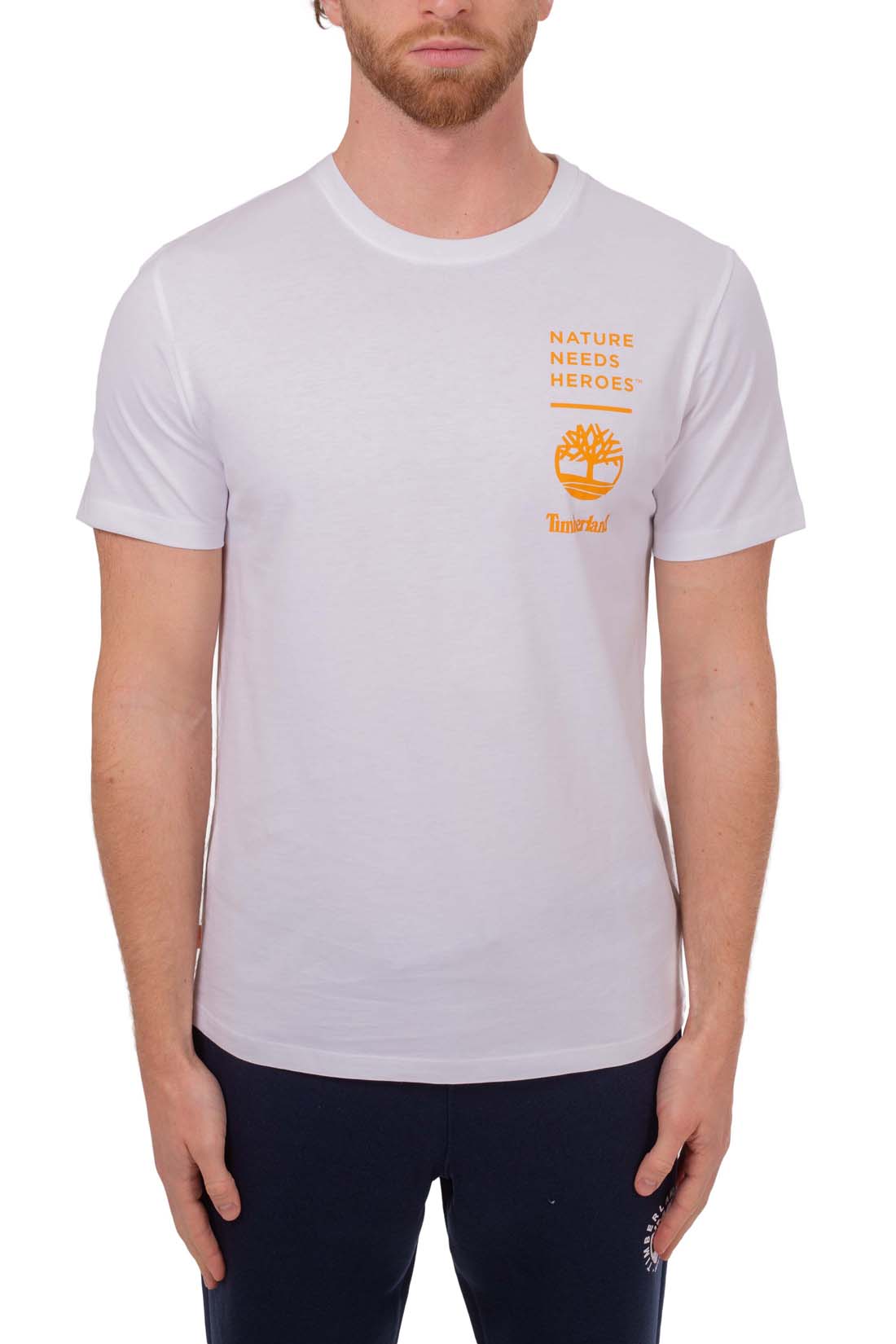TIMBERLAND - Men's regular T-shirt with back logo print-1