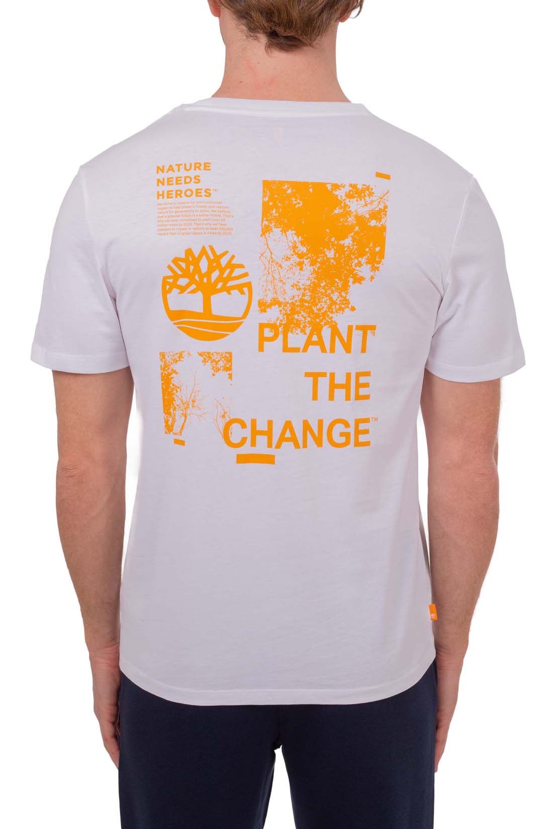 TIMBERLAND - Men's regular T-shirt with back logo print-3