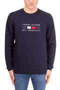 TOMMY HILFIGER - Men's crewneck sweatshirt with embroidered logo  - Size XL