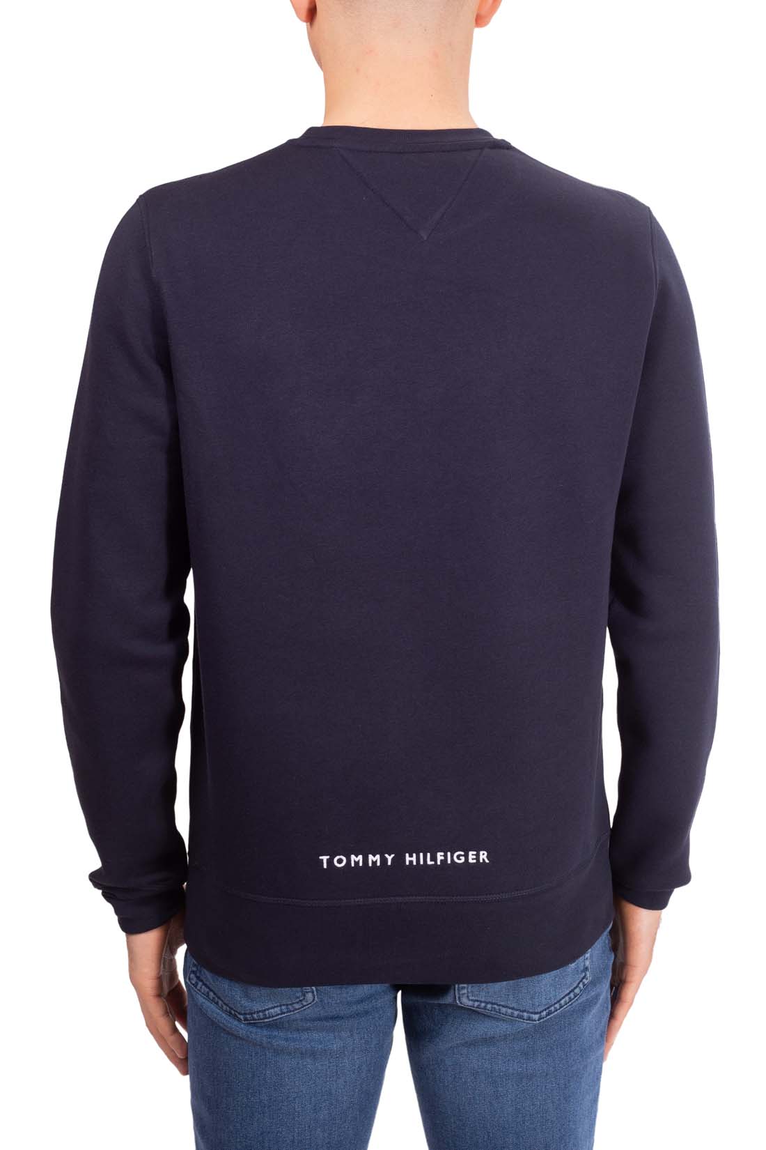TOMMY HILFIGER - Men's crewneck sweatshirt with embroidered logo  - Size XL