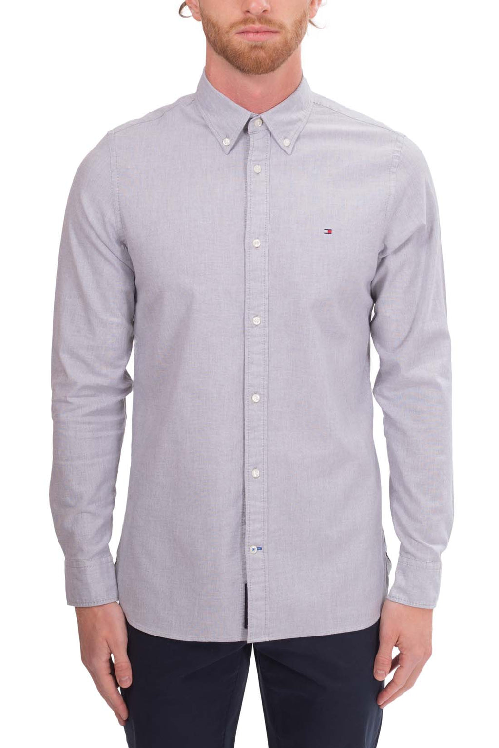 TOMMY HILFIGER - Camicia uomo slim in cotone Oxford  - Taglia M-1