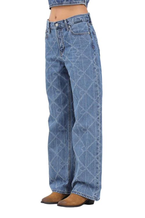 CALVIN KLEIN - Women's Low Rise Loose jeans with all-over monogram-1