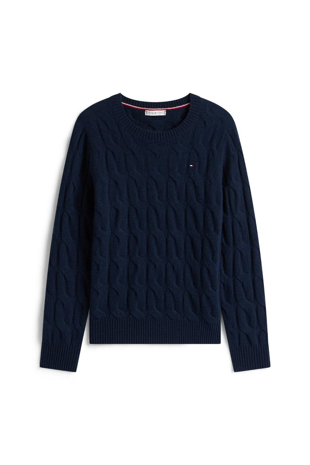 TOMMY HILFIGER - Women's cable wool sweater  - Size L-8